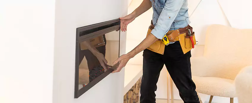 Metal Fireplace Installation in Saratoga, California