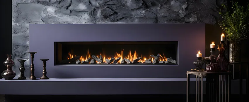 Ember Bed for Ventless Gas Fireplace in Saratoga, CA