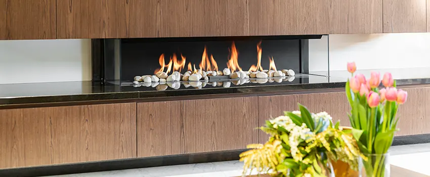 Double-height Fireplace Design Refurbishment in Saratoga, California